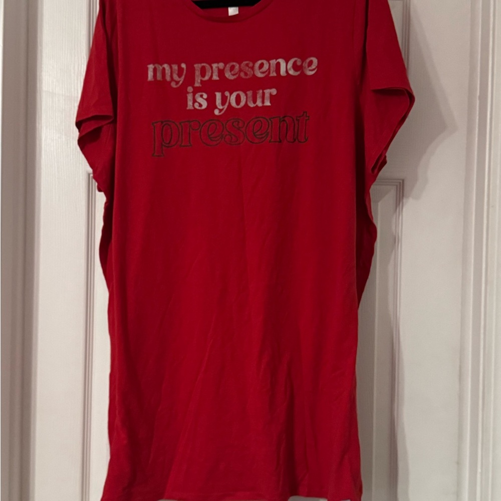 Red Graphic Sleep Shirt